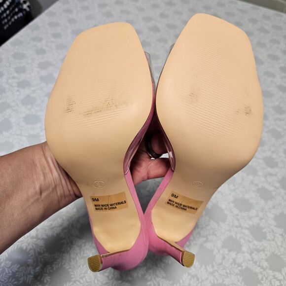 Fashion Nova Heels Size 9 Pink and Clear 4.5 Inch Stiletto Heel - Picture 4 of 7
